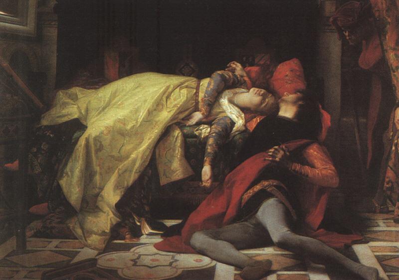 Alexandre  Cabanel The Death of Francesca da Rimini and Paolo Malatesta oil painting picture